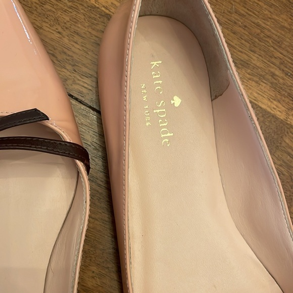 Kate Spade patent leather blush pink flats - Picture 2 of 7